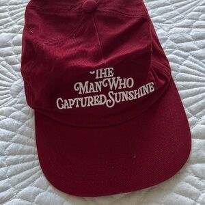 Red Embroidered Cap - The Man Who Captured Sunshine